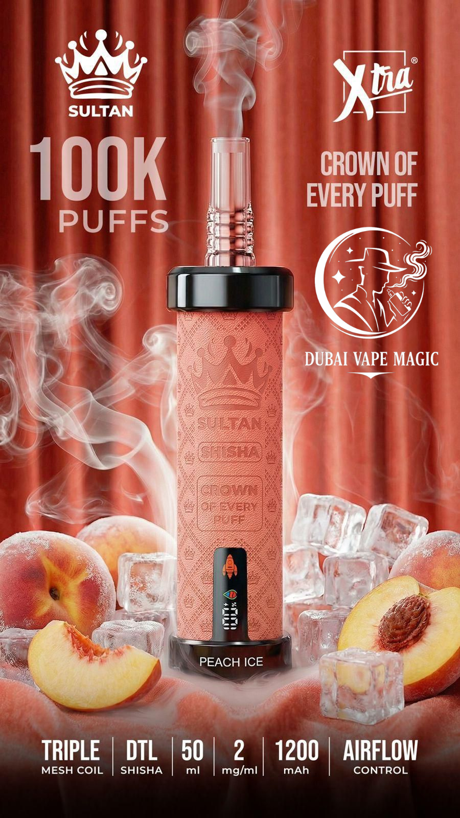Xtra Sultan Shisha 100,000 Puffs Disposable | Vape Dubai