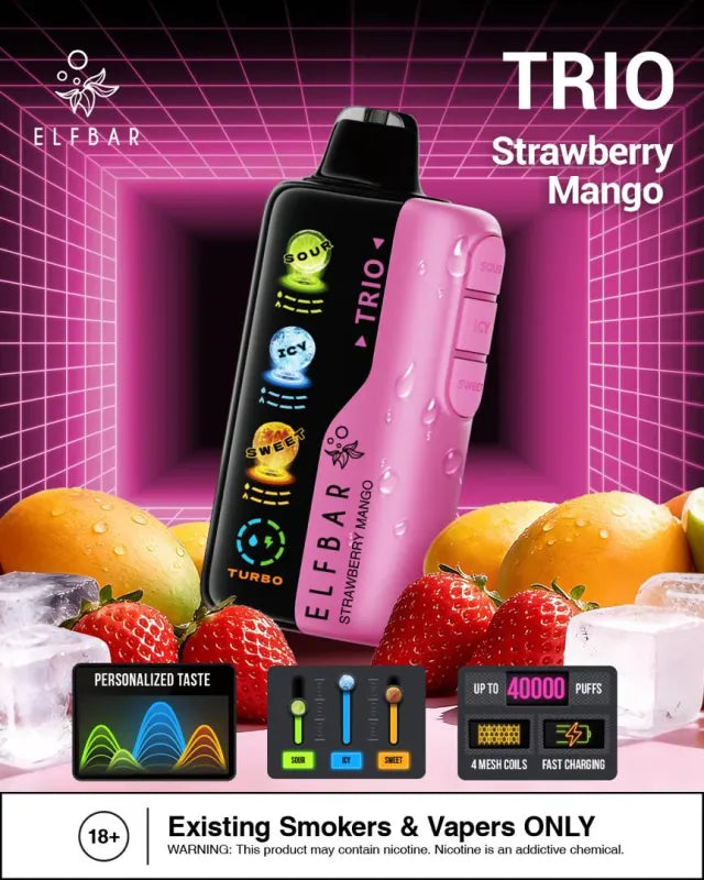 Buy ELFBAR TRIO 40000 Puffs Disposable Vape in Dubai