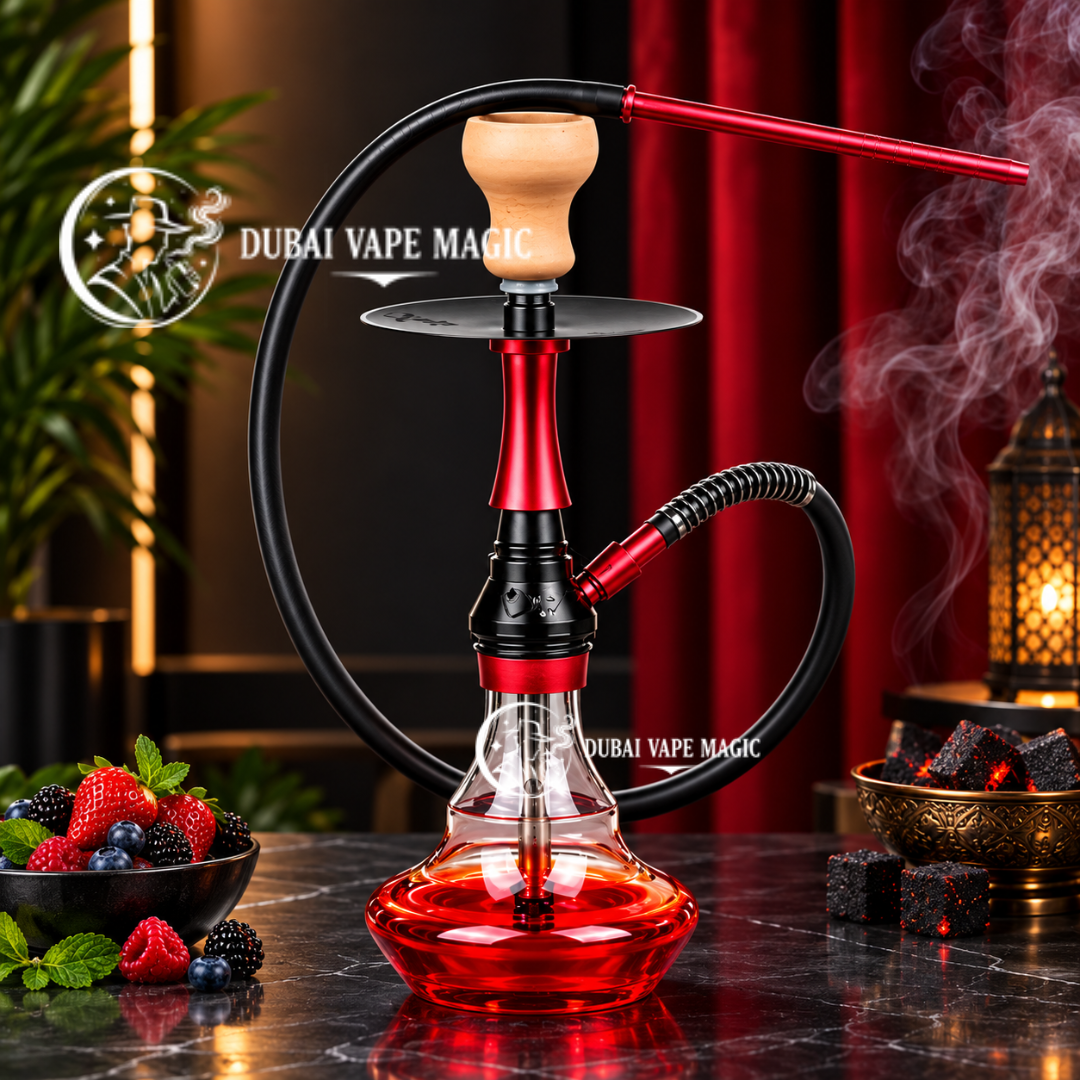 RichMan RM-SAH002 Red Shisha Hookah Set | Buy Dubai Vape Magic