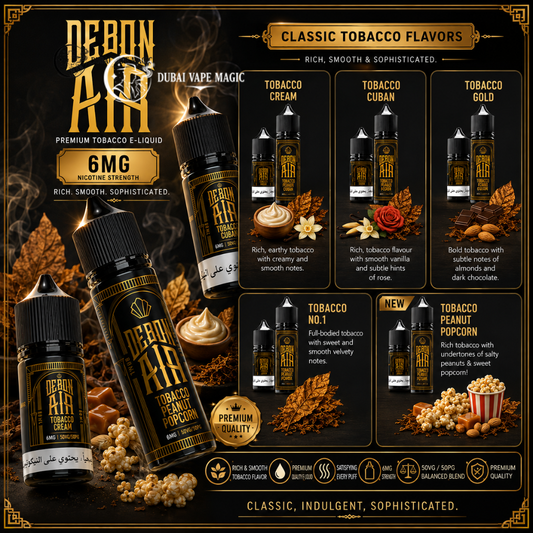 Buy Debon Air Premium Tobacco E-Liquid 60ml Dubai 