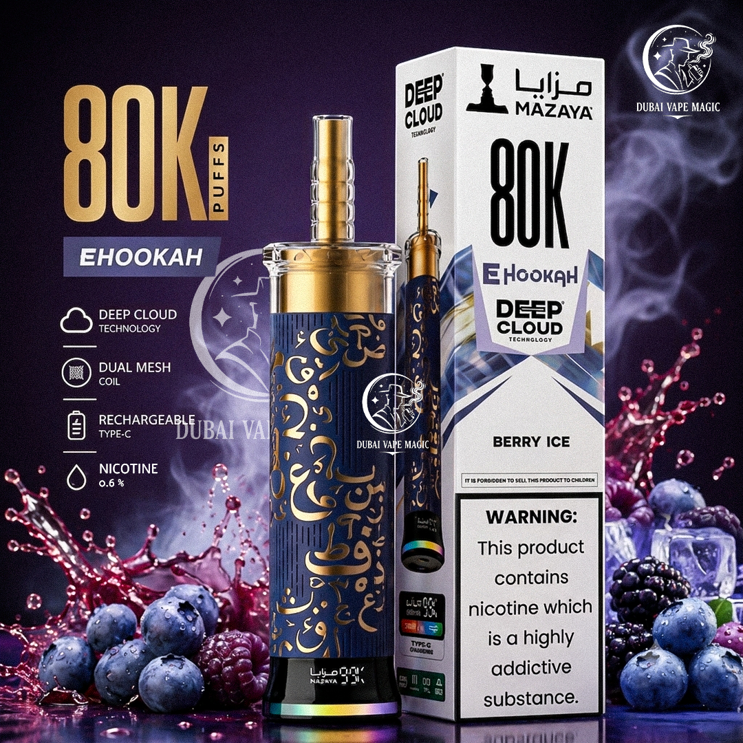 Mazaya Deep Cloud 80K Puffs E-Hookah UAE