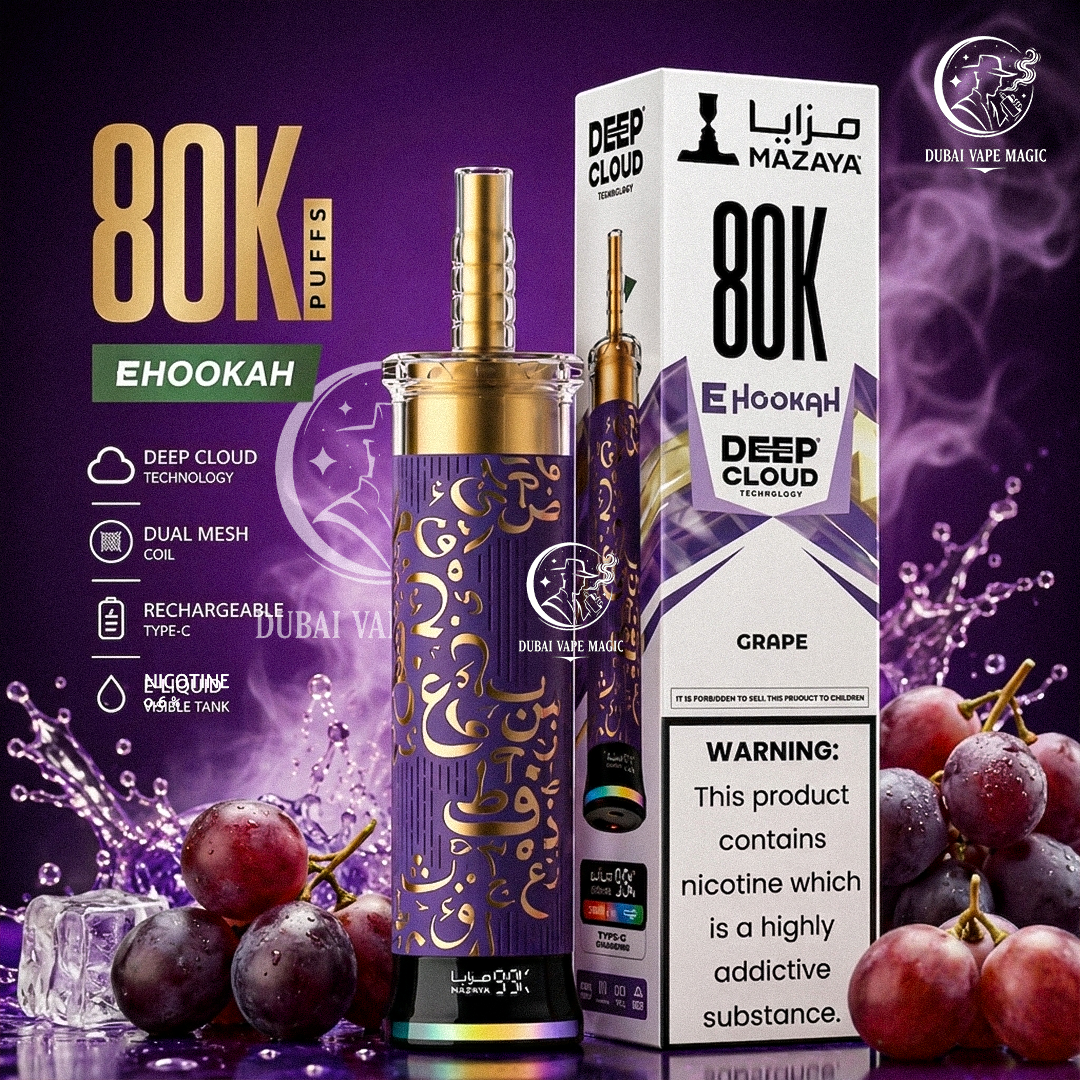 Mazaya Deep Cloud 80K Puffs E-Hookah UAE
