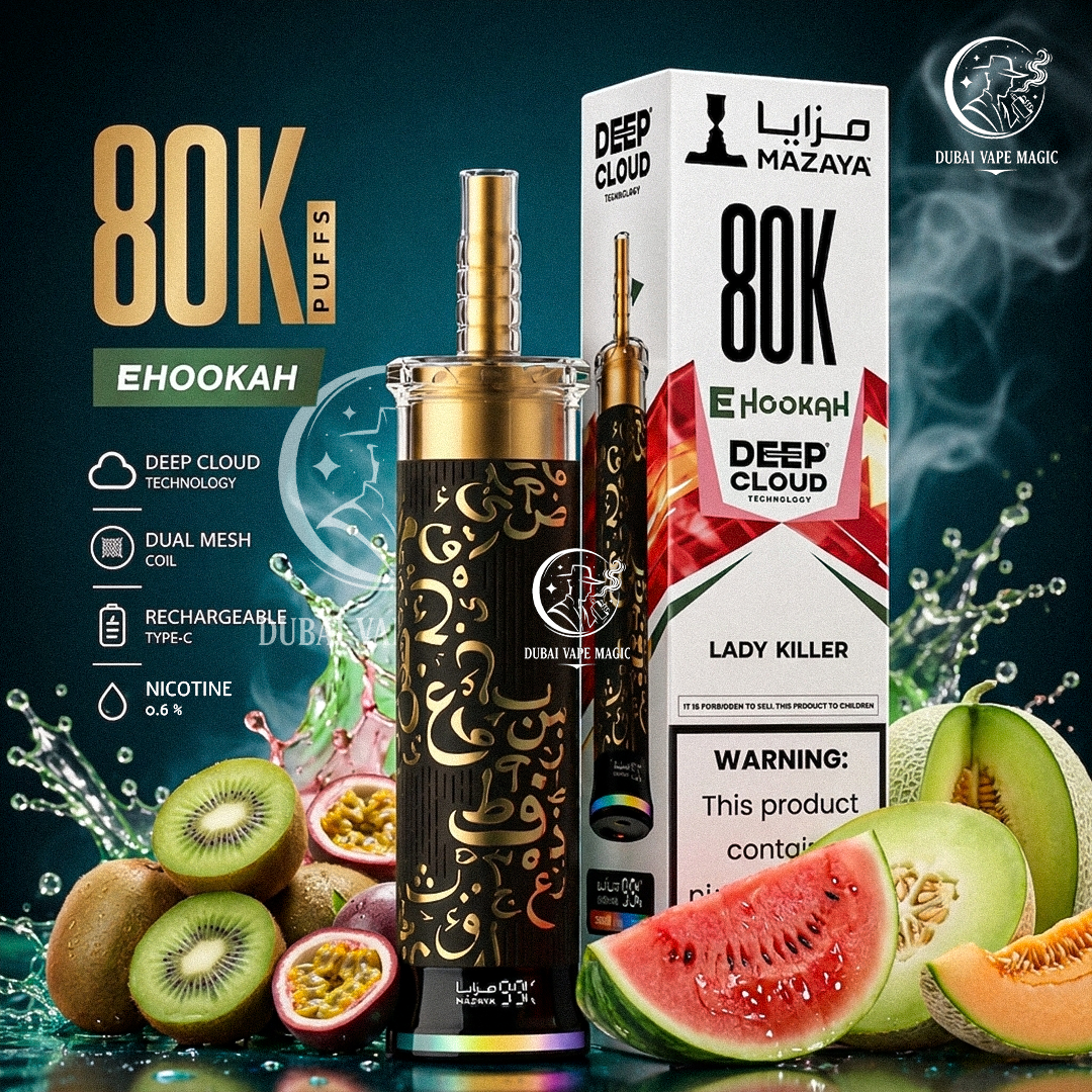 Mazaya Deep Cloud 80K Puffs E-Hookah UAE