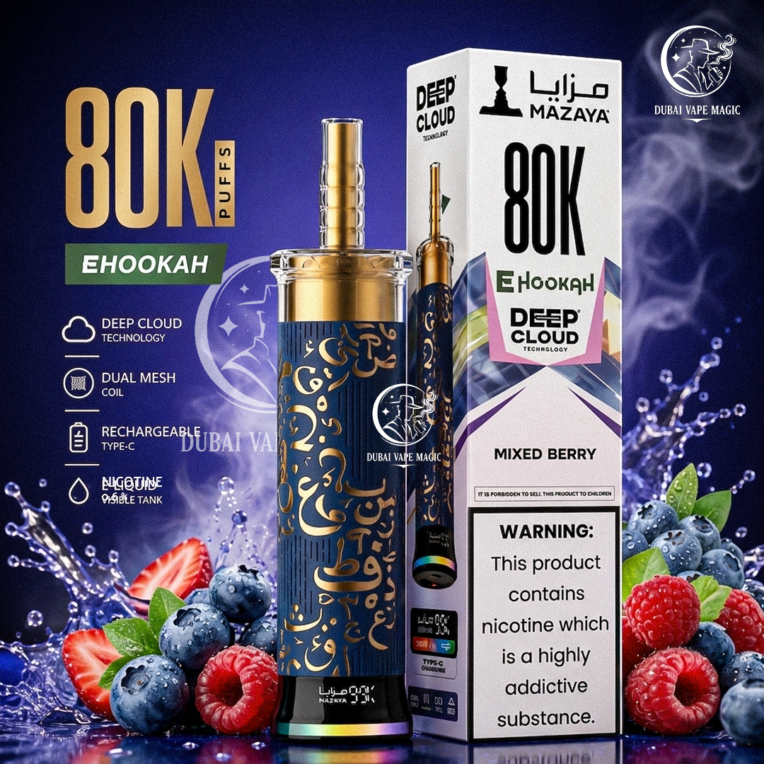 Mazaya Deep Cloud 80K Puffs E-Hookah UAE