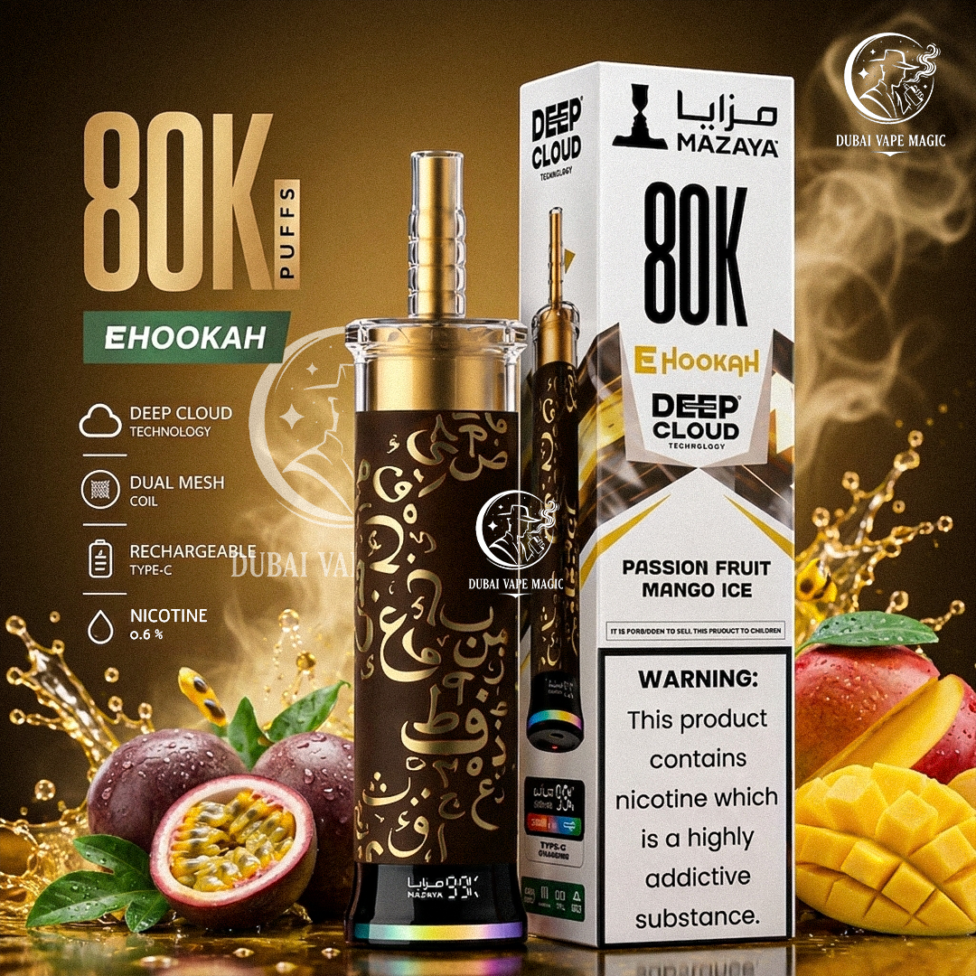Mazaya Deep Cloud 80K Puffs E-Hookah UAE